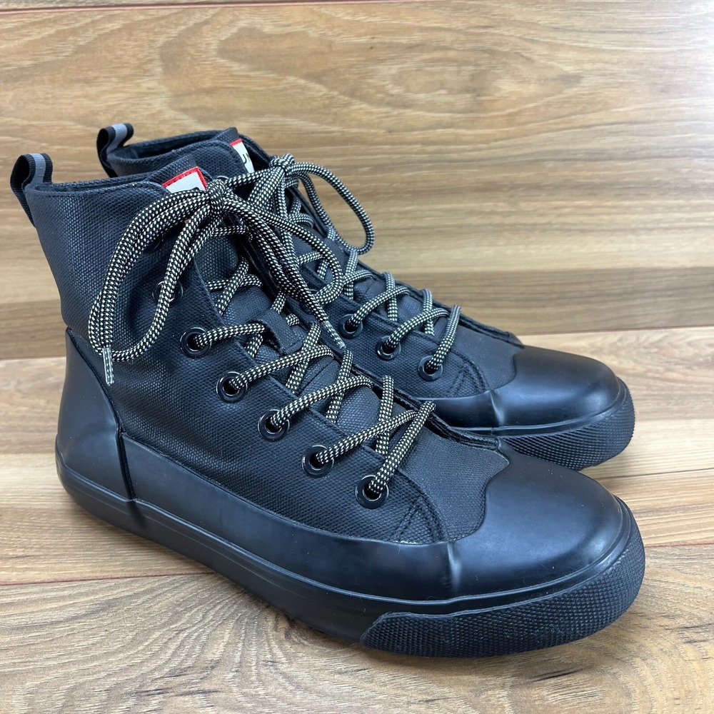 Hunter Target Womens Size 8 (8.5) Sneakers High Top Black Lace Up
